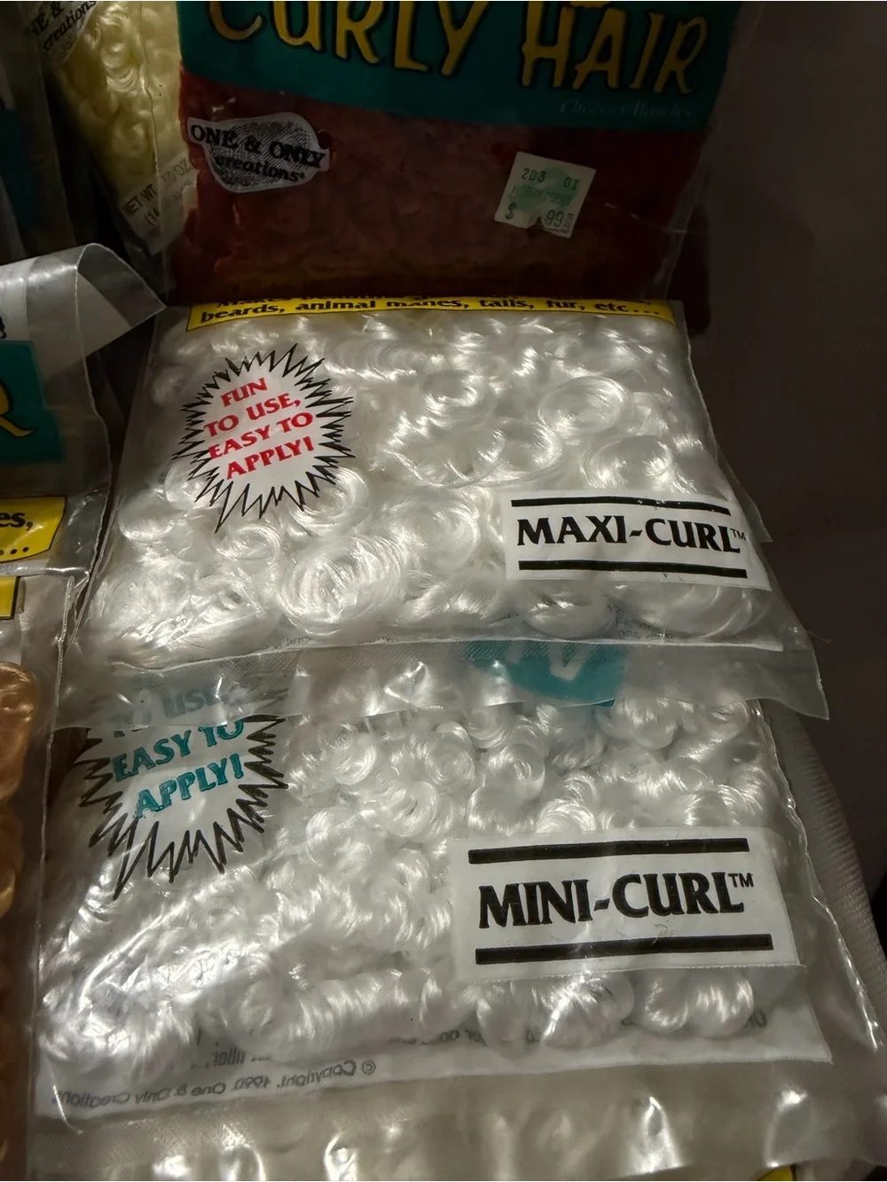 Mini-Curl Craft Hair - Color assortment